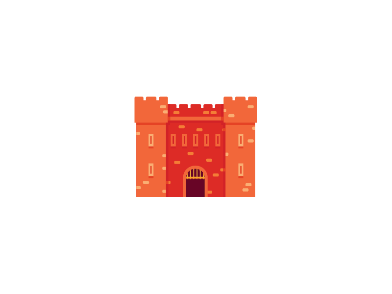 Castles 2d animation castle colours design gif icon illustration loop medieval