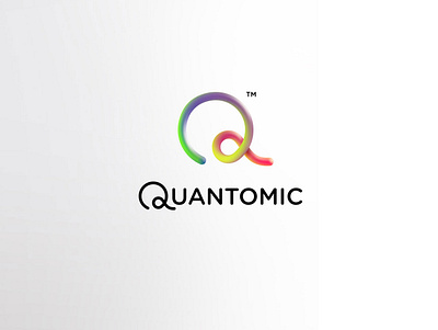 Quantomic branding design graphic design illustration logo rhyton typography