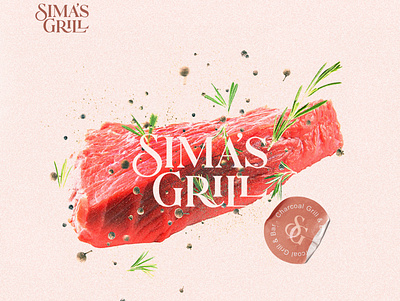 Sima's Grill House branding design graphic design illustration logo rhyton typography