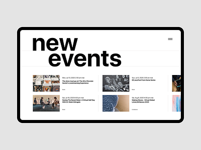 Events Website Concept web design ux ui