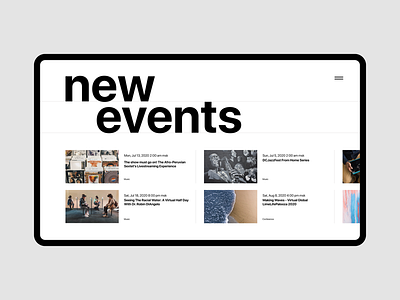 Events Website Concept