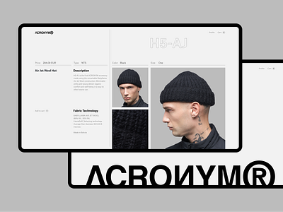 Acronym Website Concept clothes design typography ui ux web website