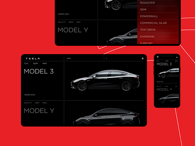 Tesla Motors Website Concept car design desktop electro mask mobile tesla ui ux web website