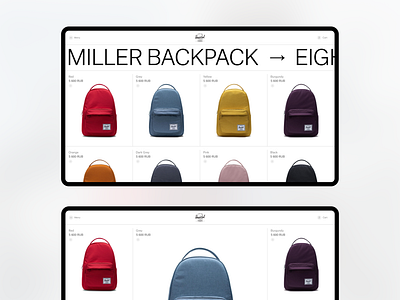 Hershel Supply Co E-commerce website concept