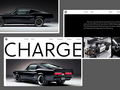 Charge Landing Page Concept design technology typography ui ux web website