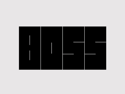 BOSS print for t-shirt branding design logo typography vector
