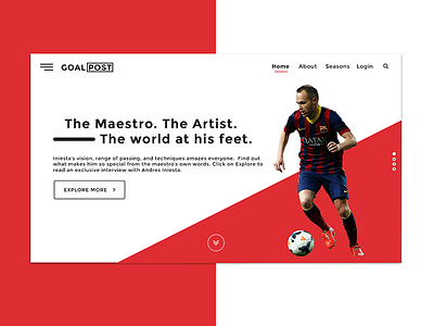 Debut Shot - Landing Page UI debut shot football landing page ui