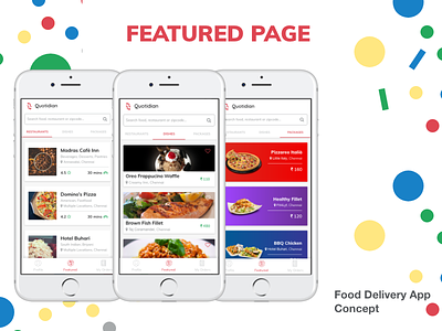 Food Delivery App Concept - Featured Page food delivery mobile app order online ui