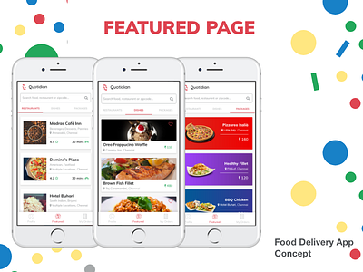 Food Delivery App Concept - Featured Page