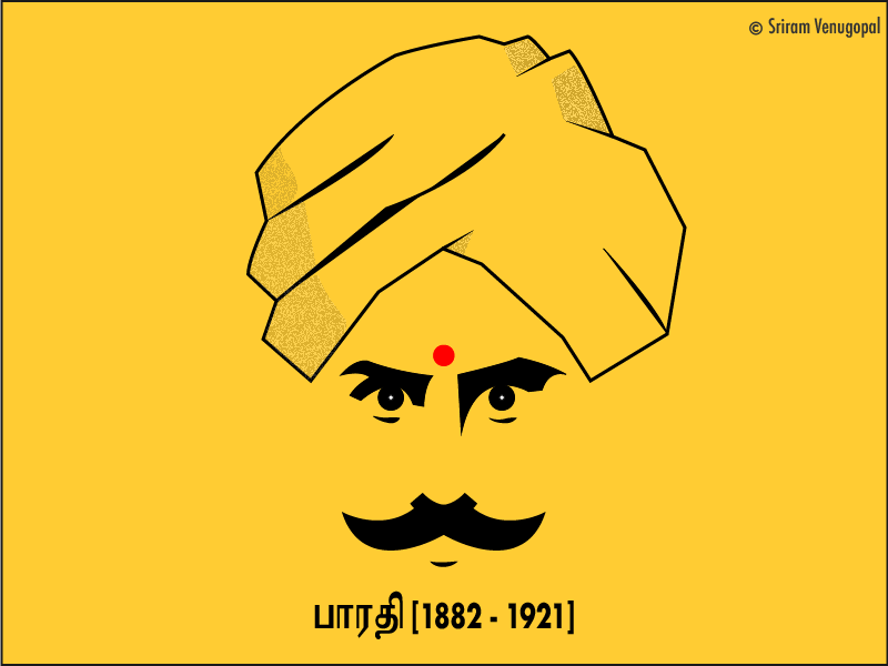 Legendary Bharathiyar Wall poster and Frame – Peacockride