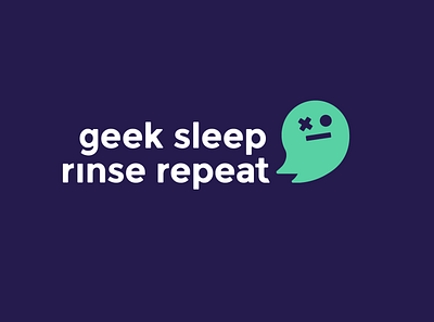 Geek Sleep Rinse Repeat, Logo branding branding design gaming gaminglogo geek geeky ghost logo logodesign respawn undead