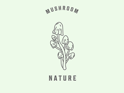 premium mushroom food logo line art vector design vector