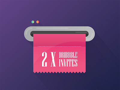 2 Dribbble Invites colors dribbble dribbble invitation dribbble invites gradient graphic design illustration invitation ui ux vector