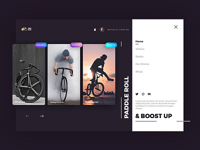 Paddle | Sports Landing page bike concept cycle design dribbble graphic design homepage inspiration landing page sports ui website