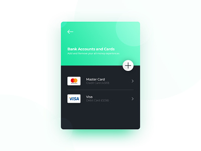 Bank Accounts Details UI app bankcards branding clean design dribbble illustration interface design logo mastercard mobileapp modern ui user account userinterfacedesign ux visa