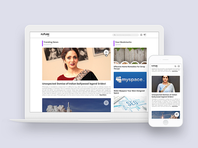 Responsive news app and web