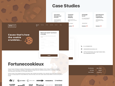 Fortune Cookie cookie design landingpage redesign ui ux