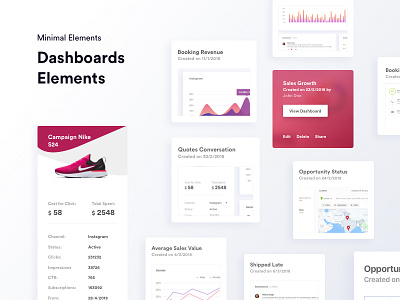 Dashboards Elements dashboards elements minimal ui