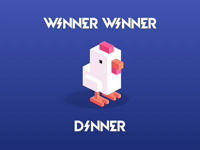 Winner Winner Chicken Dinner illustration pixel art vector