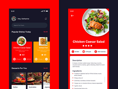 Foody app clean design food food app menu ui ux