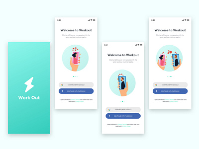 Workout - Onboarding design onboard onboarding screen onboarding ui