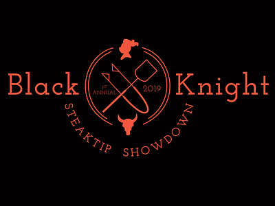 Black Knight Steak Tip Showdown graphic design tshirt
