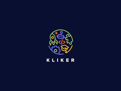 Kliker IT Center for Kids it kids logo marble rebranding school