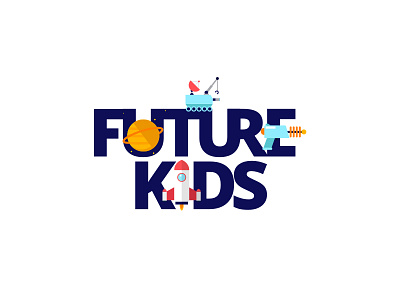 FutureKids Meetup logo future kids logo meetup robots space