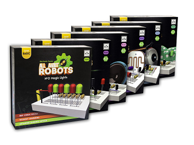 All About Robots - Learning Kits box box design electronics learning robots