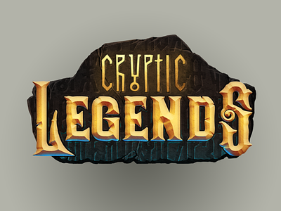 Cryptic Legends 3d 3d art block chain crypto game game art illustration logo logo 3d ui