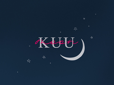 Kuu - Moon finnish graphic design illustration moon word art