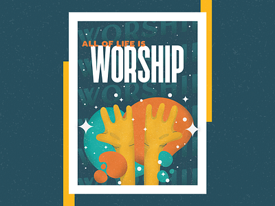 Worship church church poster illustration jesus kids poster sermon art sermon series sermon title typography vector worship