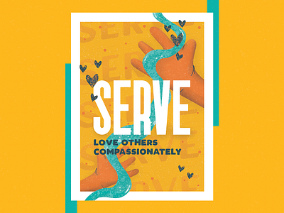 Serve church church poster illustration jesus kids poster sermon art sermon series sermon title serve typography vector volunteer