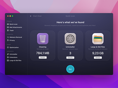 Cleaner for macOS app clean illustration macos ui web