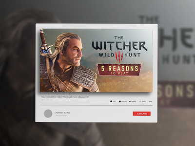 YouTube Thumbnail design | The Witcher 3