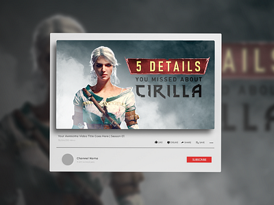 YouTube Thumbnail design | The Witcher 3 banner design graphic design illustration thubnail thumbnail thumbnail creator thumbnail design thumbnail designer toutube youtube banner yt