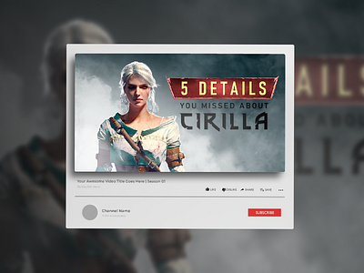 YouTube Thumbnail design | The Witcher 3