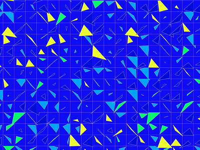 Triangles pattern - Rebound animation blue design minimalist vector