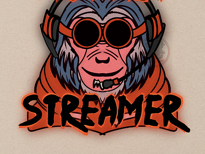 Monkey Streamer animation branding graphic design logo motion graphics