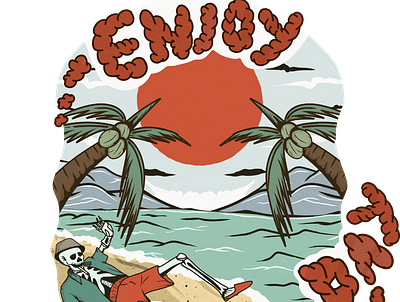 Enjoy Sunny Day animation apparel branding design graphic design illustration logo vector