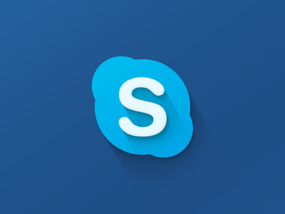 Everything is going flat app blue flat ico icon ios new simple skype wwdc