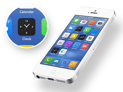 iOS 7 apple camera clock device flat icon ios ios7 ipad iphone maps message music new photo redesign reminder restyle safari screen