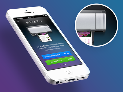 Scanner Mini - Purchase Dialog app application dialog email fax ios iphone mini print printer readdle scanner
