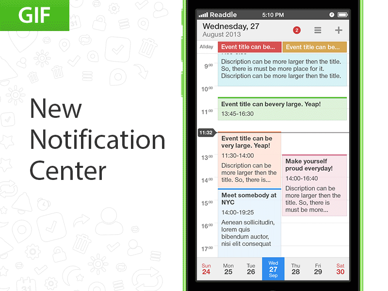 Calendars 5 - Notification Center app apple calendar center device event invite ipad iphone notification readdle