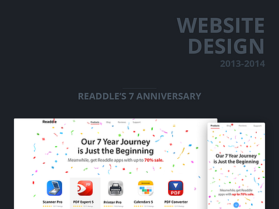Website Designs 2013-14 app behance design desktop ios ipad iphone landing mobile readdle web website