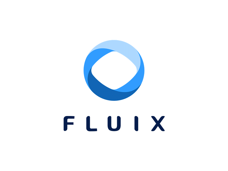 Fluix - Making of logo blue branding built enterprise fluid fluix golden ratio icon logo making readdle symbol