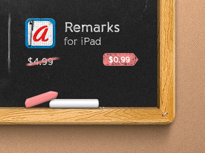 Back to School Specials application chalk desk frame huge ipad iphone learn price readdle sale school special teach texture wall wood