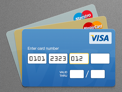 Credit card form card cards credit debit enter mastercard number pay payment screen system visa
