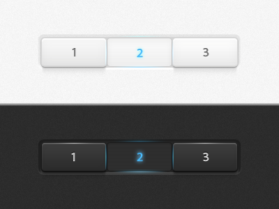 Light & Dark black blue btn button dark glow gui light simple ui white