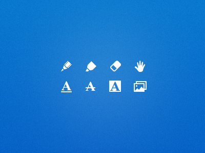 Icons for Remarks App annotation application eraser hand highlight icon pencil permanent photo picture pixelart readdle remarks shape